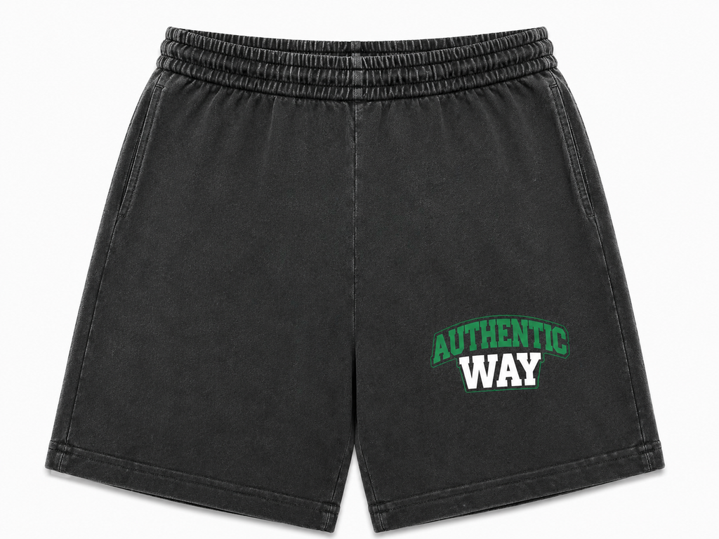 Urban Forest Green - Grey Shorts