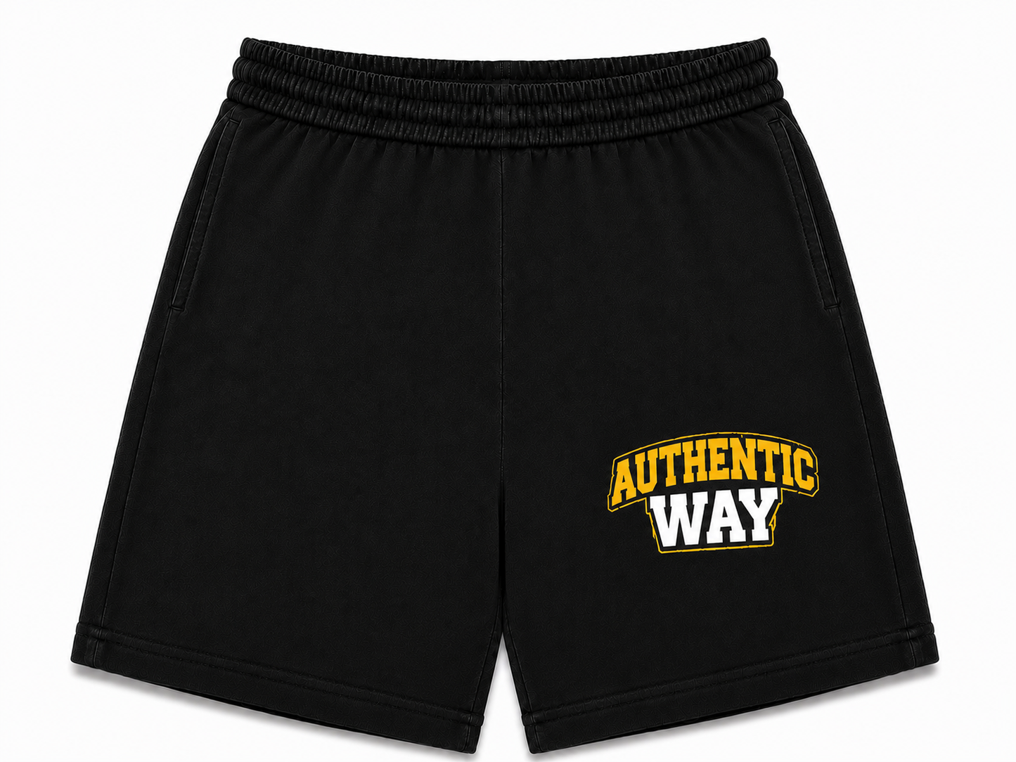 Streetlight Yellow Black Shorts
